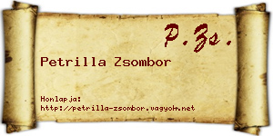 Petrilla Zsombor névjegykártya