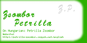 zsombor petrilla business card
